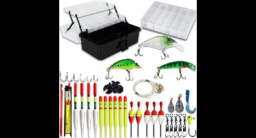 XQMax Viskoffer Set - 140-delige Viskoffer - Visspullen - Kunstaas - Hengelsport - Dobbers - Vis Accessoires - Voor Jong & Oud