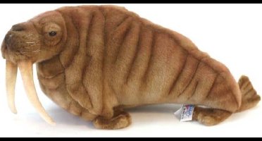 Hansa Walrus Knuffel - Bruin - 38 cm - Pluche - Knuffeldier - Zeezoogdier - Voor decoratie of educatief spel