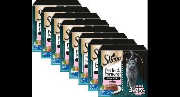 Sheba Kattenvoer - Perfect Portions - Natvoer - Luxe Zalm Paté - 24 x 75gr