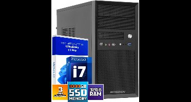 Intel Compleet PC | Intel Core i7 | 32 GB DDR4 | 1 TB SSD - NVMe | RTX 3050 | Windows 11 Pro + WiFi & Bluetooth