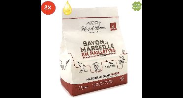 Marseille zeepvlokken wit met plantaardige olie 2x 1.5 kg | Rampal Latour | Zuinig Ecologisch Milieuvriendelijk Hypoallergeen | Zonder conserveermiddel