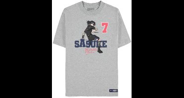 Naruto - Sasuke (Loose Fit) Heren T-shirt - 2XL - Grijs