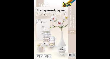 Transparant papier folia a4 115gr 10 vel wit