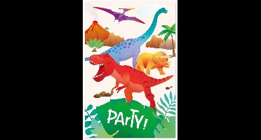 Uitnodigingskaarten dino | 6 stuks