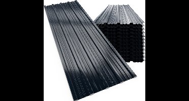 Gardebruk Dakplaten - Metaal 12 Stuks 129 x 46cm - Antraciet