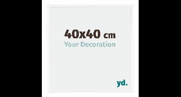 Your Decoration - Fotolijst 40x40 cm - Kunststof - Wit Hoogglans - Bordeaux