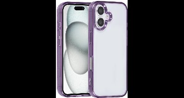 TUNIQ Back cover - iPhone 16 Hoesje - Paars - Slank & Schokabsorberend Design