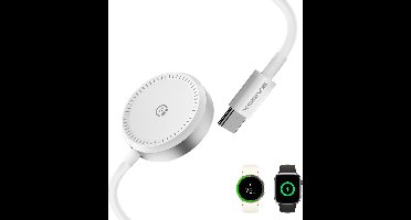 2 in 1 Draadloze Oplader geschikt voor Apple Watch 1 t/m 10 SE Ultra & Samsung Galaxy Watch 4 5 6 7 Oplaadkabel 1 Meter - Omkeerbaar Ontwerp - 1 Meter