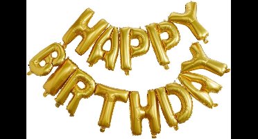 New Age Devi - Gouden Happy Birthday Verjaardag Folie Ballonnen - Versier jouw Feest