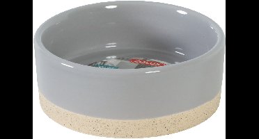 Zolux Olaria Voerbak Keramiek - Ronde Grijs 300ml met Anti-Slipbodem - Kattenvoerbak 12cm