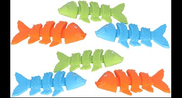 Bestway Duikringen vissen - 12x stuks - gekleurd - kunststof - duik spelletjes - zwembad speelgoed