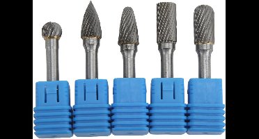 Tungsten Carbide Grinder Bits Set - 5 Stuks 6x10mm voor Polijsten, Slijpen en Graveren