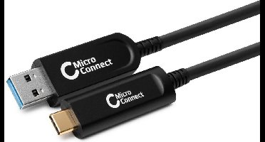 Microconnect MC-USB3.2CA20OP USB-kabel USB 3.2 Gen 2 (3.1 Gen 2) 20 m USB A USB C Zwart