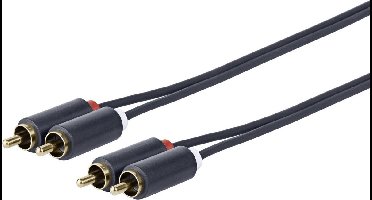 Vivolink PRORCARCA2 audio kabel 2 m 2 x RCA Zwart
