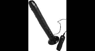 XR Brands - Vibrating Tower of Power Dildo Strap-On - Black