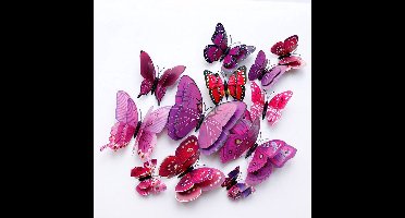 3D Magnetische Vlinders Muurstickers - Muurdecoratie - 32 stuks Delux set