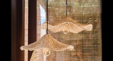 Groenovatie Rotan / Rieten Hanglamp - Handgemaakt - Naturel - ⌀50 cm
