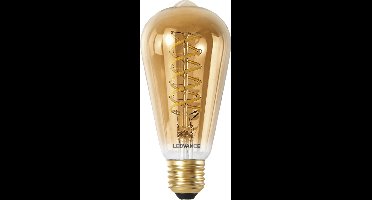 LEDVANCE SMART+ WIFI LED lamp, goud getint, 8W, 650lm, Edison vorm met 64mm diameter & E27 voet, verstelbaar wit licht (2200-5000K), dimbaar, app of spraakbediening, lange levensduur
