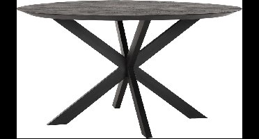 DTP Home Eettafel Timeless Black rond teakhout 150x150x78 cm