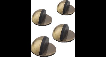 Zelfklevende deurstopper antiek messing - 4 stuks - diameter 4,5cm - hoogte 2,5cm
