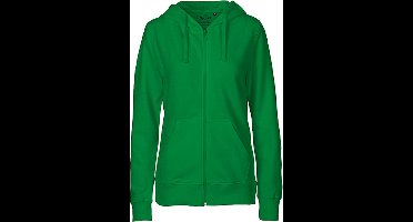 Fairtrade Ladies Zip Hoodie met capuchon Green - XS