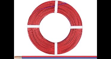 Donau Elektronik 225-020-25 Draad 2 x 0.25 mm² Rood-blauw 25 m