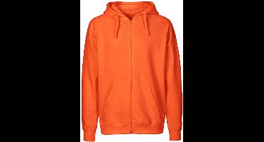 Fairtrade Men's Zip Hoodie met capuchon Orange - 3XL