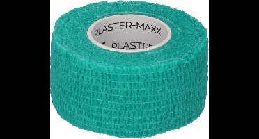 Plastermaxx Pleisters op rol Waterproof - Hypoallergene en elastische pleister - Groen - werkt zonder lijm - Rekbaar - anti allergisch - latex vrij - absorbeert bloed - afscheurbaar - lengte 450cm x breedte 2,8cm - voor thuis of op reis