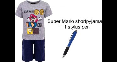 Super Mario Bros Short Pyjama. Maat 104 cm / 4 jaar - met 1 Stylus Pen.