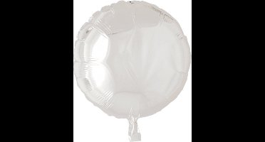 Wefiesta - Folieballon Wit Rond, 43 cm