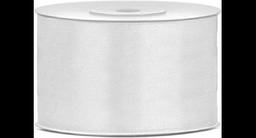Partydeco - Satijn lint cream 38 mm/ rol 25 m