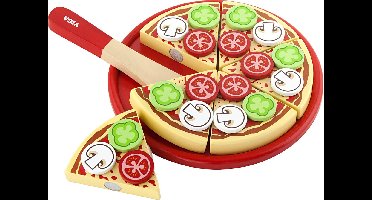 VIGA houten speelpizza, afm 23x3,5 cm, 1 stuk