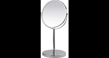Vergrotende Spiegel – 7x Compact Staand – Make-up Spiegel – 18,5 cm – Metaal – Zilver