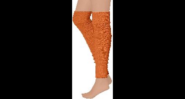 Apollo - Overknee beenwarmers - Fluor Oranje - One Size - Feestkleding - Beenwarmers carnaval - Warme Beenwarmers