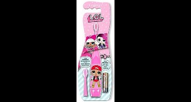 L.O.L. Surprise Elektrische Tandenborstel op batterijen voor kinderen. Inclusief 2 opzetborstels