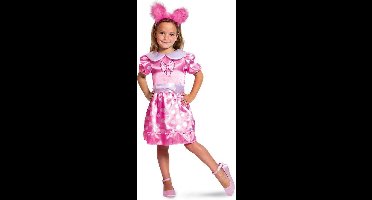 Folat - Roze Stippen Jurk - Kinderkostuum - Maat S - 98-116 - 3-5 Jaar