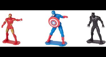 Iron man - Captain America - Black Panther - Actie figuur - Set van 3 - 10 cm - Marvel - Avengers