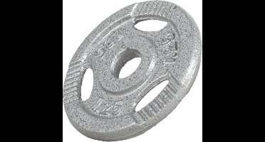 Gorilla Sports Gewicht - Halterschijf - 1,25 kg - Gripper Gietijzer - 30 mm