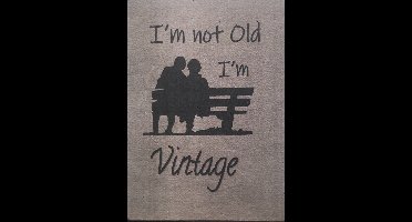 Tekstbord I am not old I am Vintage - humor tekstbord leeftijd - brievenbus cadeau-