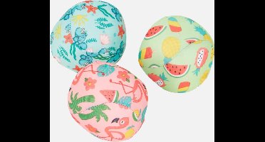 Splash water ballen met tropisch motief - Multicolor - Vang en werp waterspel - Set van 3