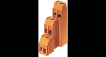 Weidmüller 1978950000 Drie niveau klem 4 mm² - 3 rijen - Aantal polen 42 - Oranje - 10 stuk(s)