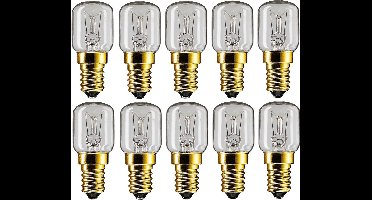 10 stuks | Philips gloeilamp Ovenlamp 230V 26W 300ºC hittebestendig | E14 | Dimbaar | Extra Warm Wit | 26 watt | 1.000 Branduren