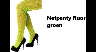 Net panty fluor groen - Panty huwelijk gala pride festival thema feest