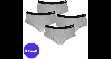 Apollo (Sports) - Dames Hipster Bamboe - Grijs- Maat L - 4-Pack - Voordeelpakket