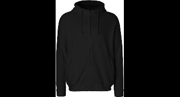 Unisex Hoodie met capuchon en rits Black - S