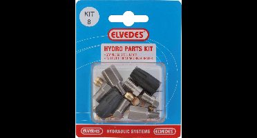 Hydraulische onderdelen Kit 8 Elvedes M 9 x 1,25 en M6 RVS onderdelen Magura MT2 voor- en achterrem