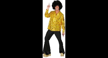 Blauwe glitter overhemd heren
