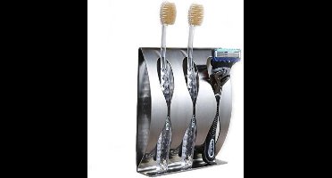 *** Tandenborstelhouder - Hangend, Wandmontage met Zelfklevende Kleefstrips - Voor Georganiseerd Scheren en Badkamer Ruimtebesparing - van Heble® ***