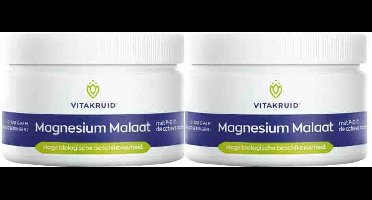 Vitakruid Magnesium Malaat met P-5-P - 2 x 120 gr - Voordeelverpakking