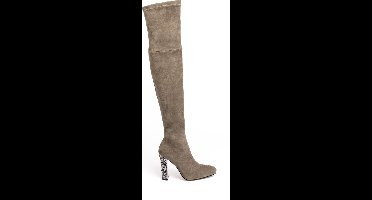 Zerba - Dames Laarzen - Maat 41 - Taupé - Nubuck Leer - Azzate